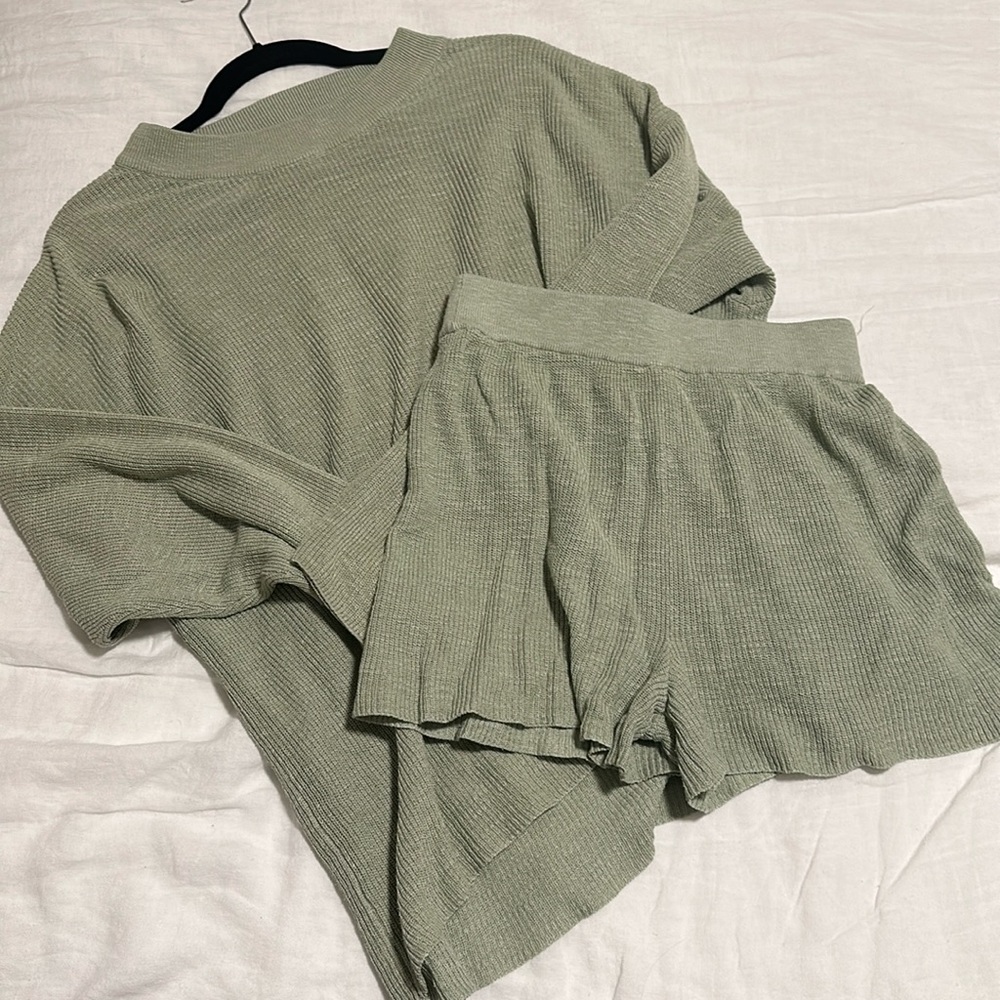 Free People Beach Malibu Solid Surf Set in Sage Green